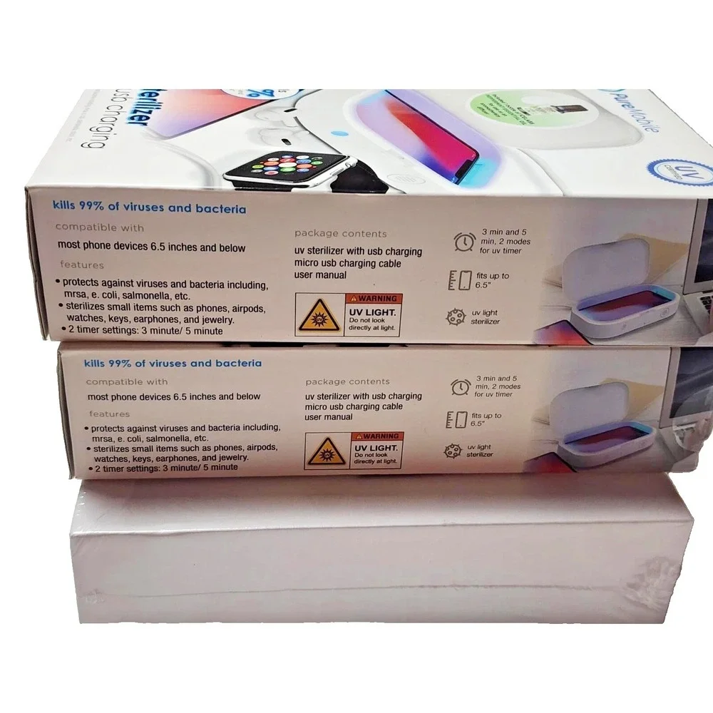 Lot Of 2. PureMobile UV Sterilizer‎ with USB Charging